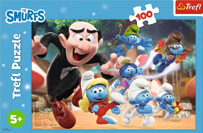 TREFL Puzzle Smrkovi: Lekcija Ata Smrka 100 delov