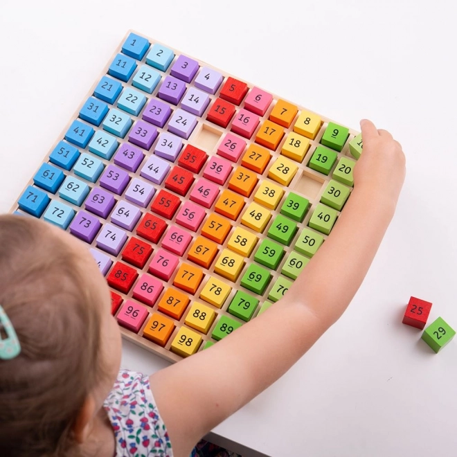 Izobraževalna igrača Bigjigs Toys – Lesene številke v zaboju