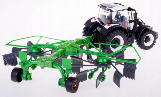 Bburago Farma 10cm Traktor s Priklopnikom - Valtra N174 - Prekucni Priklopnik