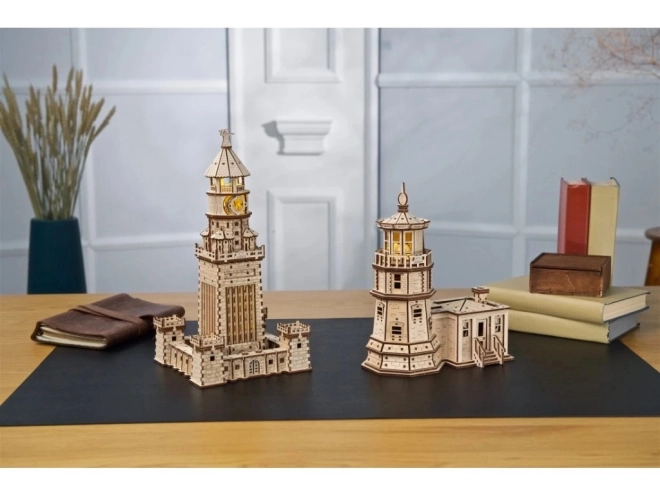 Ugears 3D leseno mehansko sestavljanko Aleksandrijski svetilnik