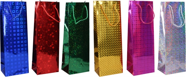 Darilna vrečka za steklenico M 12 × 34 × 9 cm – celoletna