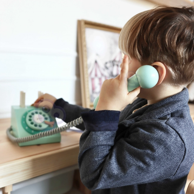 Klasični leseni telefon za otroke