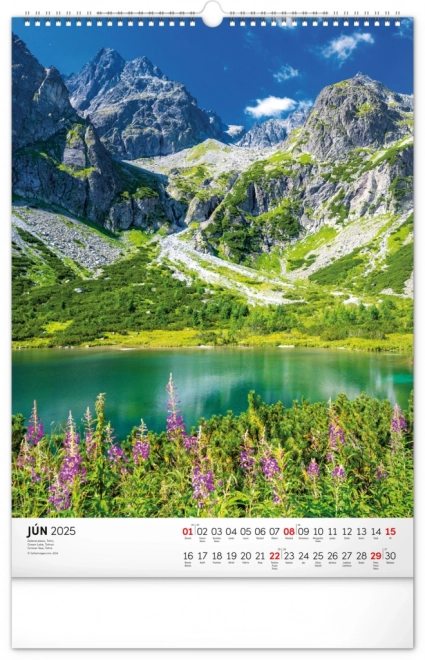 NATIKA Stenski koledar Tatry 2025, 33 x 46 cm