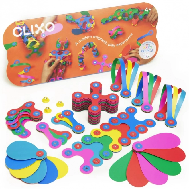 Magnetne kocke Clixo Super Rainbow, 60 kosov