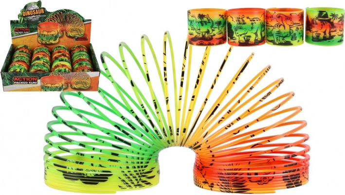 Plastična spirala z motivom dinozavrov 7,5 cm