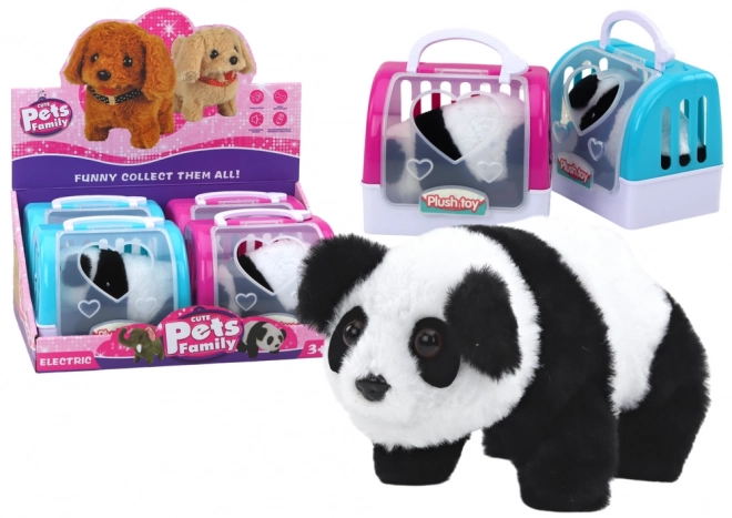Interaktivna plišasta panda v barvi Transporter Pink Blue