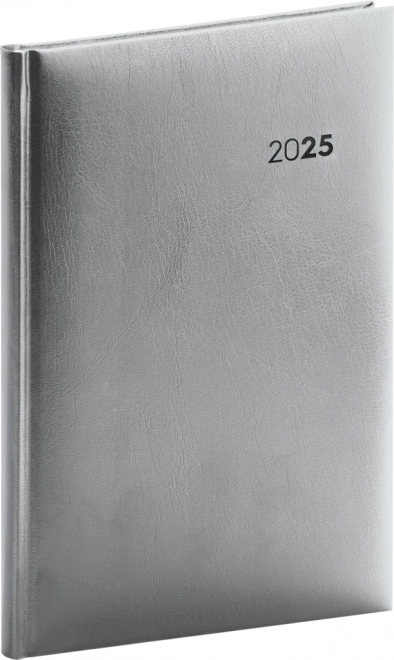 NOTIQUE Tedenski dnevnik Balacron 2025, srebrn, 15 x 21 cm