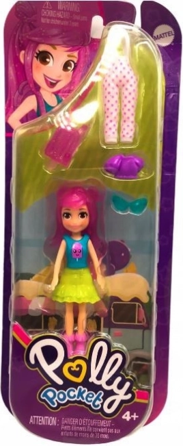 Punčka Polly Pocket – mali modni set z oblačili in dodatki