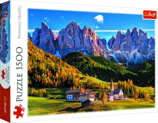 Sestavljanka Val di Funes, Dolomiti – 1500 koščkov Trefl