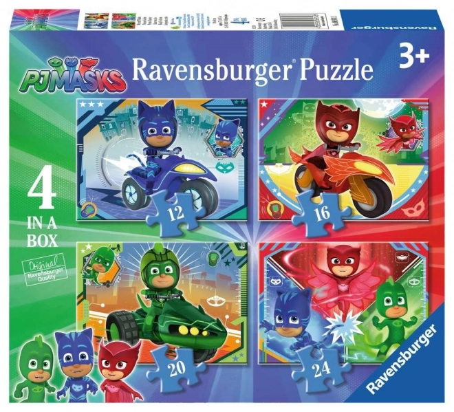 RAVENSBURGER Sestavljanka Pižamaški 4v1 (12, 16, 20, 24 kosov)
