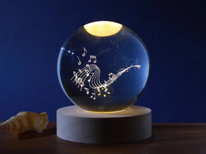 Kristalna svetilka v obliki krogle Music 8 cm
