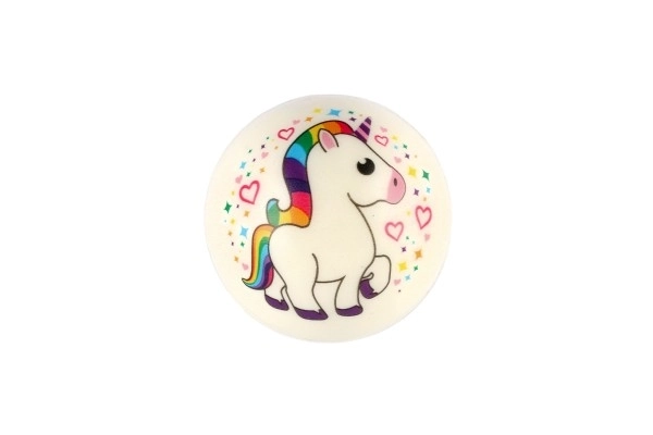 Unicorn žogica pene 8cm mešanica barv v vrečki 24 kosov v škatli