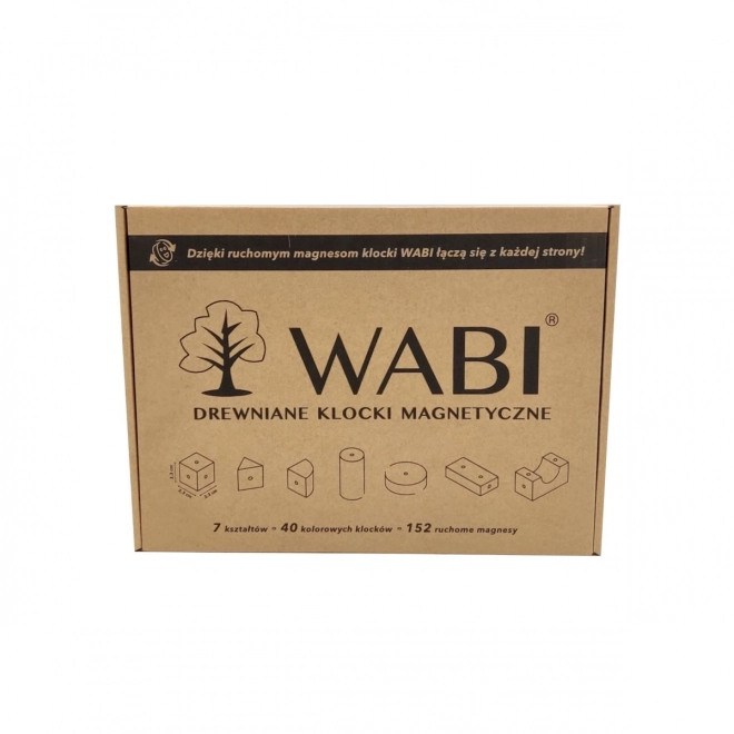 Lesene magnetne kocke WABI 40 delov