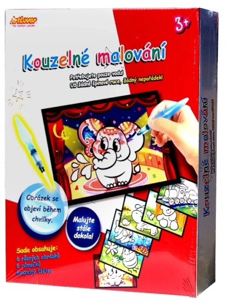 Čarobno slikanje z vodo 6 slik v škatli 22x26x4cm