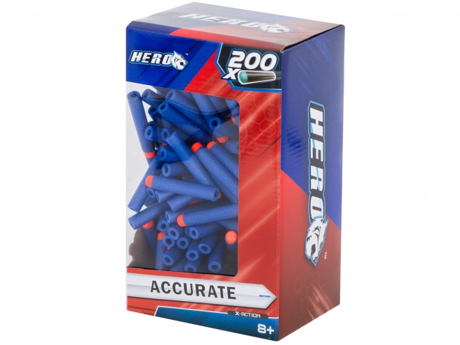 Nadomestni naboji kompatibilni z NERF 7,2cm BOX 200 kosov.