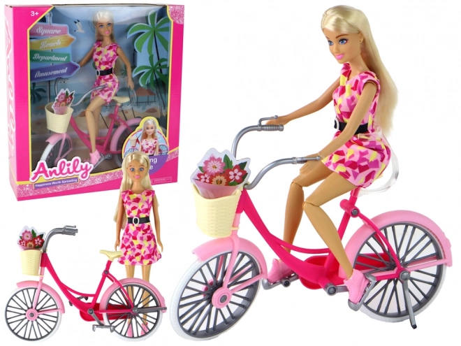 Anlily Lutka Biker Pink Set