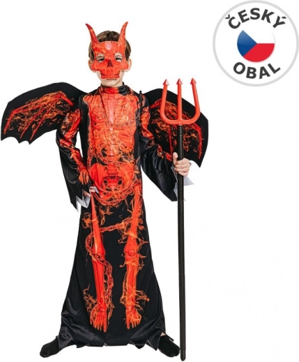 Kostum hudič okostnjak 120-130 cm za otroke