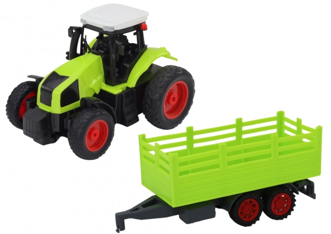 RC traktor na daljinsko upravljanje s prikolico 1:16 zelen
