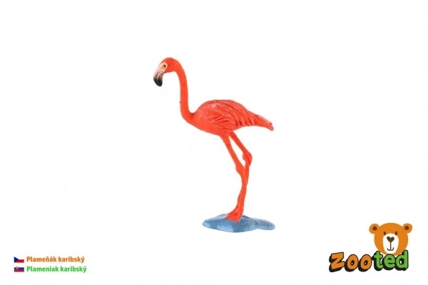 Plastična figura karibskega plamenca 9 cm