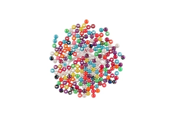 Perlice s nitko plastika mešanih barv v plastični posodici 3,5x12,5cm