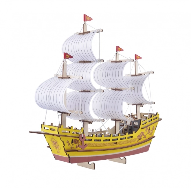 Woodcraft lesene 3D sestavljanke Trgovska ladja
