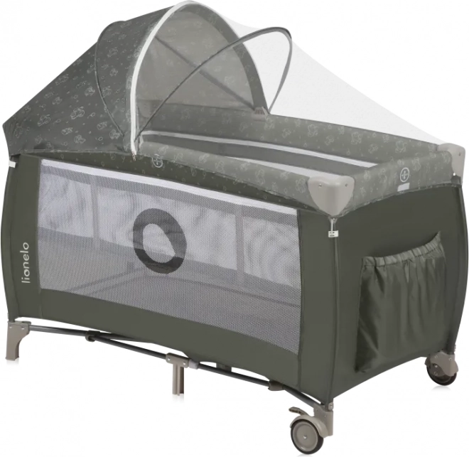 Potovalna posteljica Lionelo Sven Plus Beige Olive