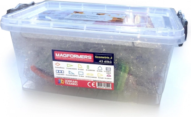 Magformers Geometrija: Ravnina in Prostor - Škatla 43 delov