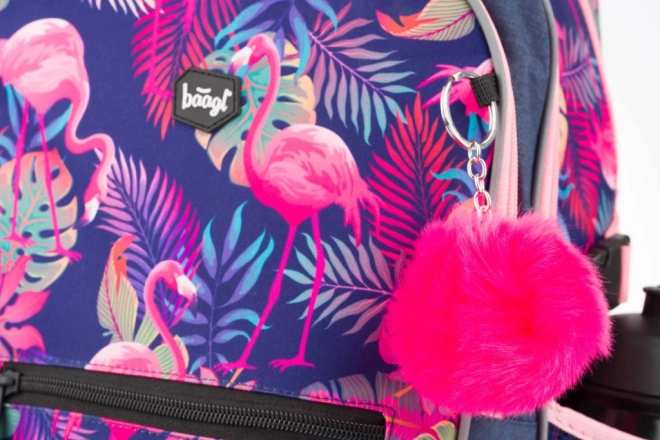 BAAGL Šolski nahrbtnik Flamingo