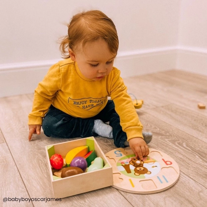 Škatla s sadjem lesene igrače Bigjigs Toys