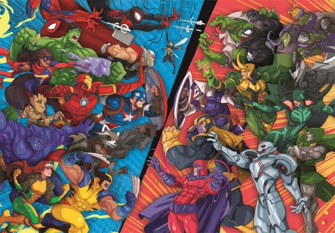 Clementoni Puzzle Marvel: Junaki vs. Zlikovci 104 kosov