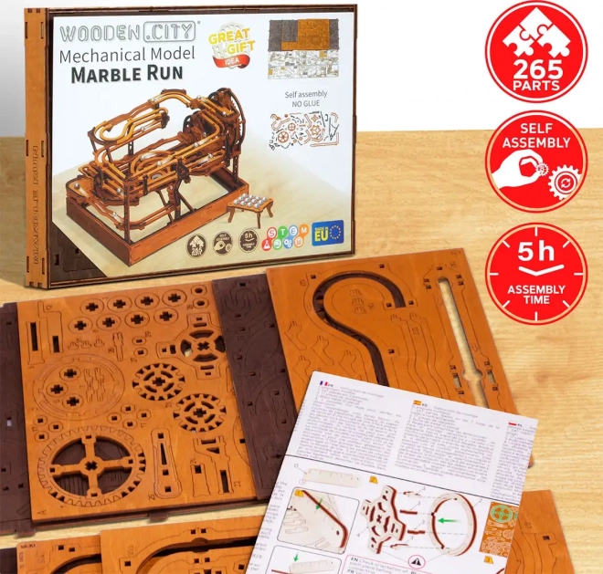 WOODEN CITY 3D lesene sestavljanke Marmor poti 265 kosov