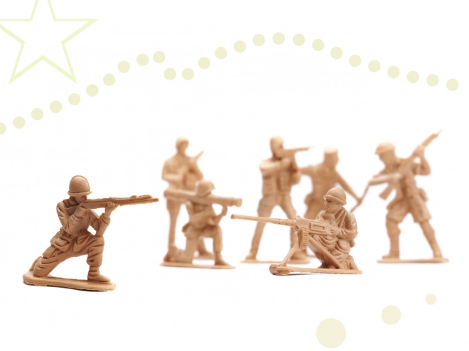Set vojaških figuric + vojaška baza 114 delov