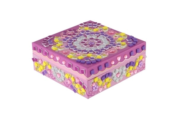 Kreativni komplet škatlica za nakit z mozaikom in dodatki v škatli 21x18x5,5cm