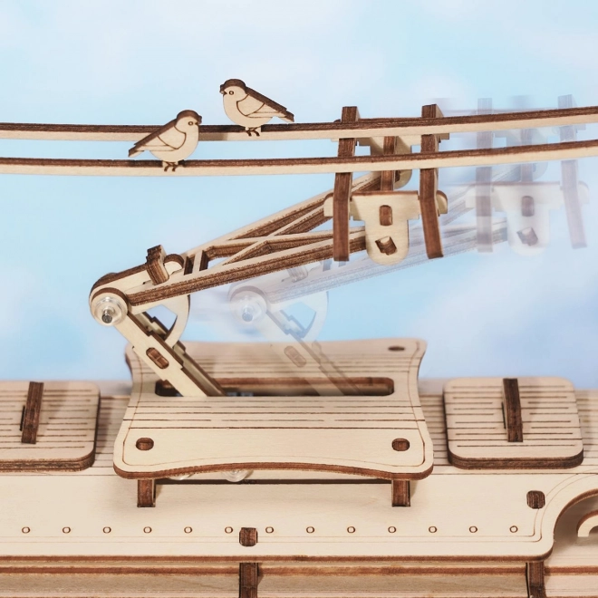 RoboTime 3D lesena mehanska sestavljanka Tramvaj
