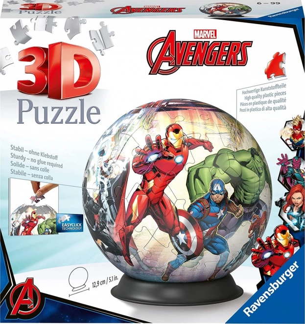 Puzzle-Žoga Marvel: Maščevalci 72 delov