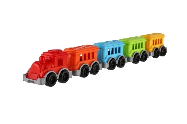Lokomotiva/Vlak + 4 vagoni plast v mreži 5x24x10cm