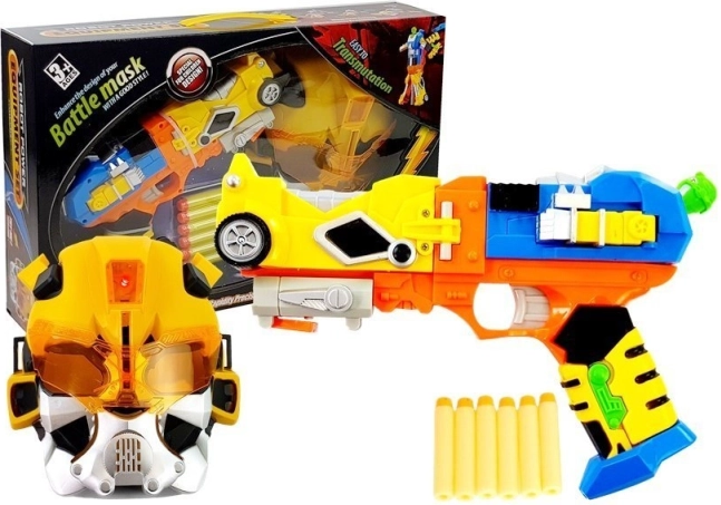 Pena blaster 2v1 z masko in preobrazbo v robota