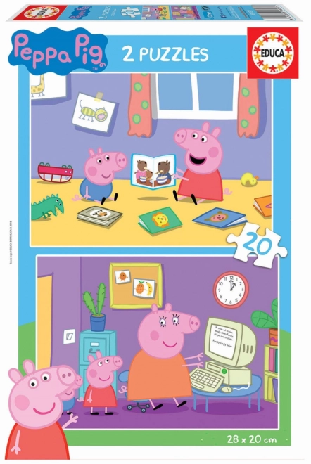 Educa Puzzle Pujsa Pepa 2x20 kosov