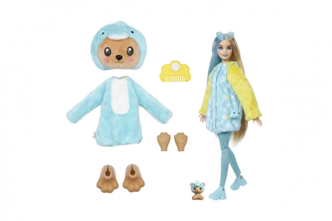 Panenka Barbie Cutie Reveal Lutka Medvedek - Delfin