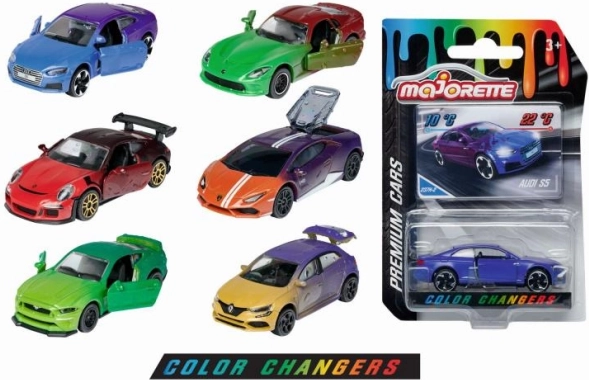 Avtomobilčki s spreminjanjem barve Color Changers 7,5 cm – 6 modelov
