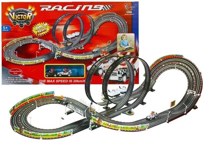 Električna steza za avte s 2 avtomobiloma Mario RC