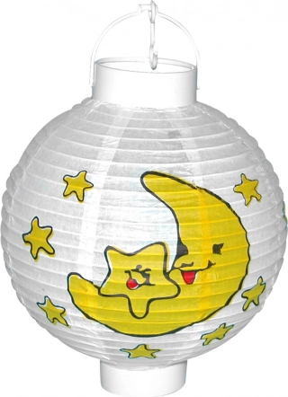 Lampijon Luna in Zvezde na baterije 20 cm