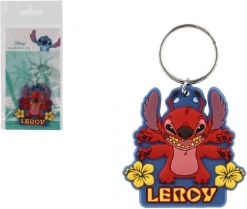 Rdeč gumijast obesek za ključe Lilo & Stitch