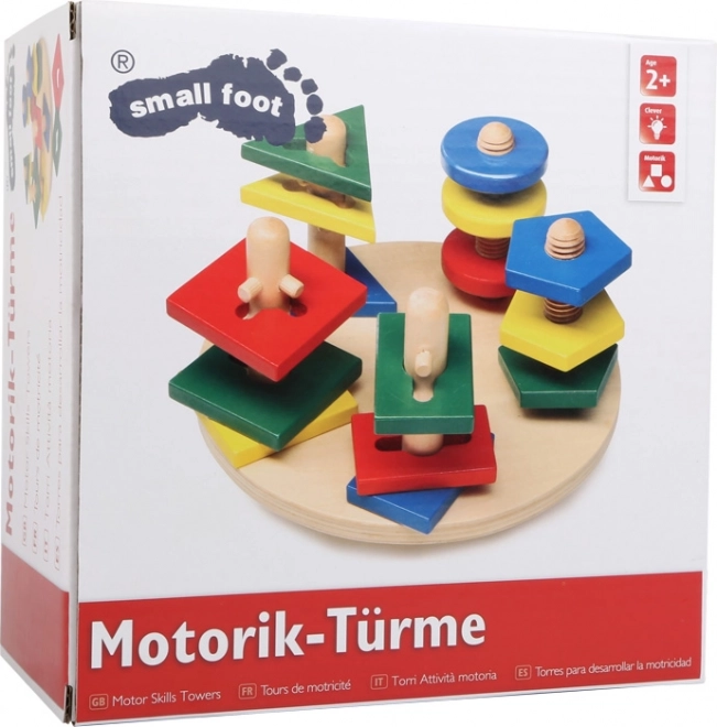 Majhen stopalni motorni labirint geometrijske oblike 3D motorni stolp