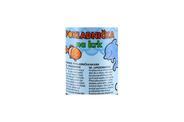 Skrinjica za okrog vratu s trakom 11,5 cm plastika, mešanica barv