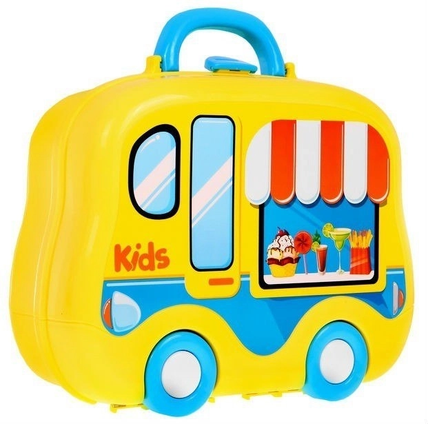 Prenosna kuhinja Food Truck za otroke 3+ Kovček na koleščkih + dodatki