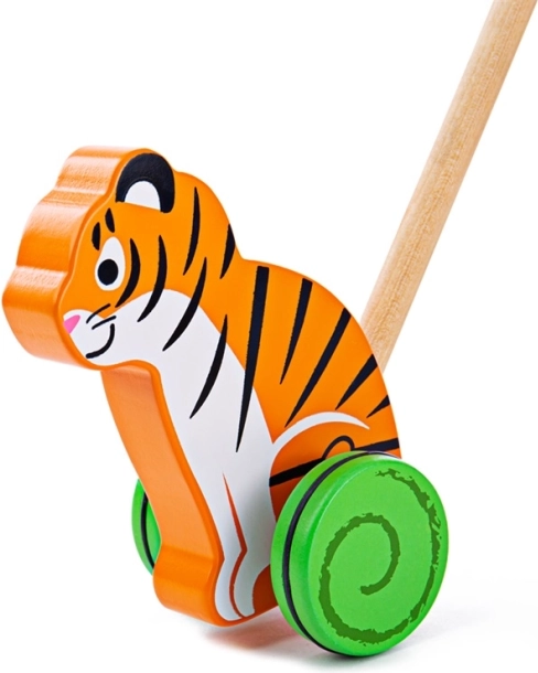 Leseni potiskani tiger BIGJIGS BABY na potisk