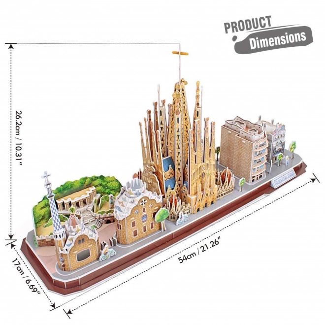 3D sestavljanka Mestna Linija Barcelona