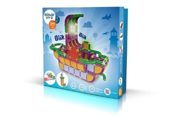 Gradbeni set SEVA City – Čoln s svetilkami