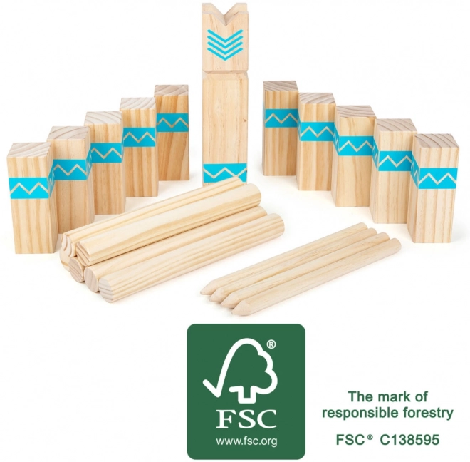 Majhne lesene Kubb kocke Viking